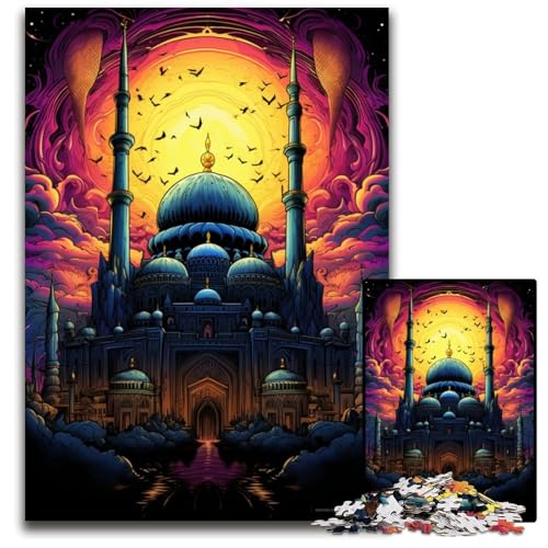 Puzzle für Erwachsene 1000 Türkiye Hagia Sophia Holzpuzzle für Erwachsene DIY Heimdekoration Geschenk Denkspiel 1000 Teile (75x50cm) von CYSEHKRBL