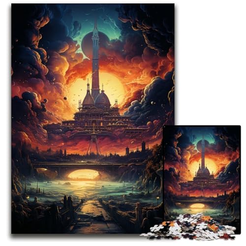 Puzzle mit 1000 Teilen für Erwachsene Die farbenfrohe Psychedelia von Versailles anspruchsvolle Puzzles für Teenager und Familienspaß – DIY-Denkspiel als Geschenk 1000 Teile (38x26cm) von CYSEHKRBL