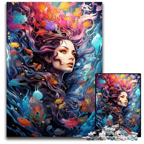 Puzzle mit 1000 Teilen für Erwachsene Malen Fantasiegöttin Papierpuzzles entspannende Unterhaltung Heimdekoration 1000 Teile (38 x 26 cm) von CYSEHKRBL