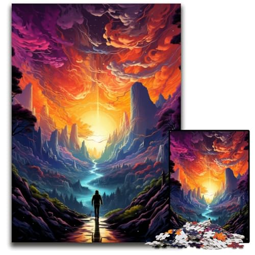 Puzzle mit 1000 Teilen für Erwachsene Trekking_Through_Beauty anspruchsvolle Puzzles für Teenager und Familienspaß – DIY-Denkspiel als Geschenk 1000 Teile (38x26cm) von CYSEHKRBL