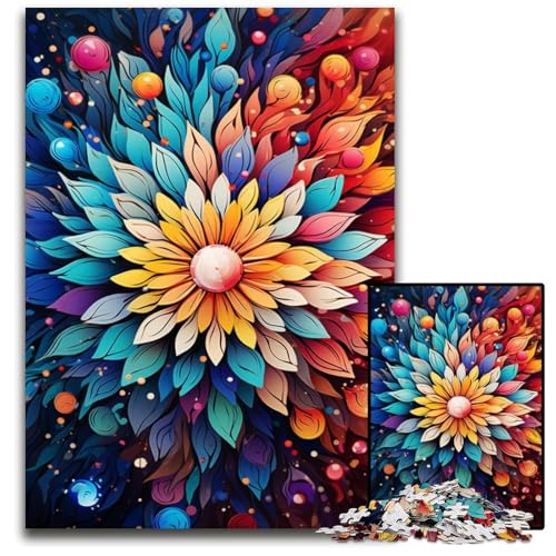 Puzzle mit 1000 Teilen für Erwachsene wunderschöne Bunte Gänseblümchen Denkspiel für Teenager 1000 Teile (38x26cm) von CYSEHKRBL