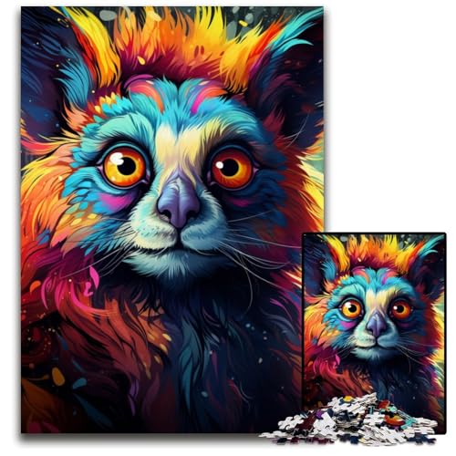 Puzzles für 1000 Teile PaintingColorArtAnimals Holzpuzzles perfekt für Familienspaß an Weihnachten Thanksgiving Geburtstagen und Ostern 1000 Teile (75 x 50 cm) von CYSEHKRBL