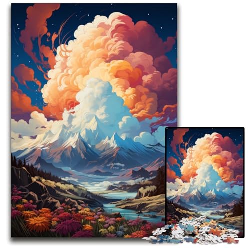 Schweizer Jungfrau-Farbpuzzle 1000 Teile für Erwachsene anspruchsvolle Puzzles anspruchsvolles DIY-Denkspiel perfektes Familienspiel oder dekoratives Geschenk 1000 Teile (75x50cm) von CYSEHKRBL