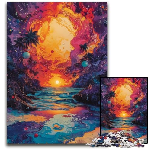 Tropisches Strand-Puzzle 1000 Teile schwierige Puzzles für Erwachsene hochschwieriges Denkspiel für Teenager 1000 Teile (38x26cm) von CYSEHKRBL