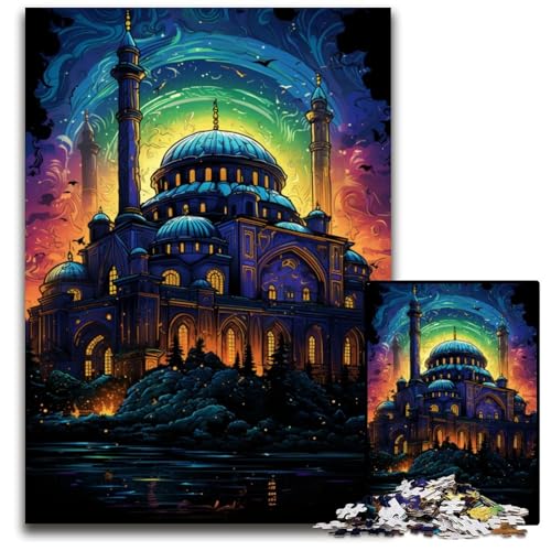 Türkiye Hagia Sophia 1000-teiliges Puzzle Holzpuzzle für Erwachsene für Reiseliebhaber und Paare anspruchsvolles Spielzeug 1000 Teile (75x50cm) von CYSEHKRBL