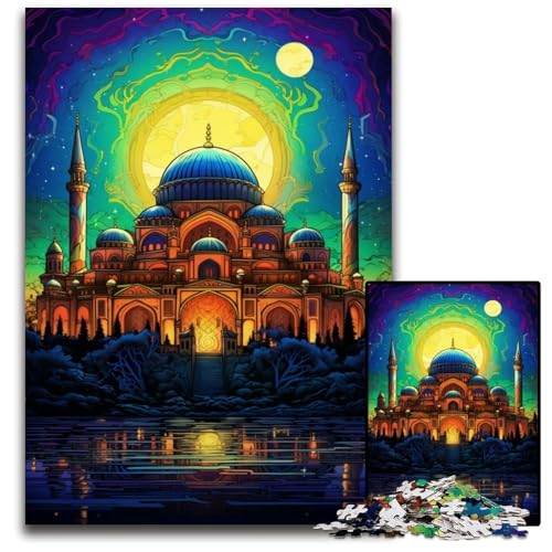 Türkiye Hagia Sophia 1000-teiliges Puzzle für Erwachsene Papierpuzzle Weihnachten Halloween Ostern Neujahr 1000 Teile (38x26cm) von CYSEHKRBL