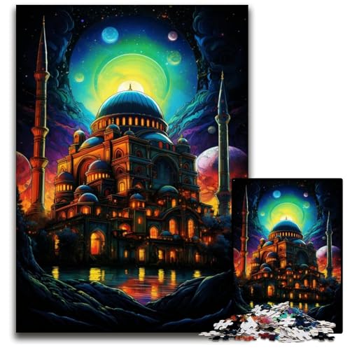 Türkiye Hagia Sophia 1000-teiliges Puzzle für Erwachsene. Puzzles für Erwachsene Weihnachten Halloween Ostern Neujahr. 1000 Teile (38x26cm) von CYSEHKRBL