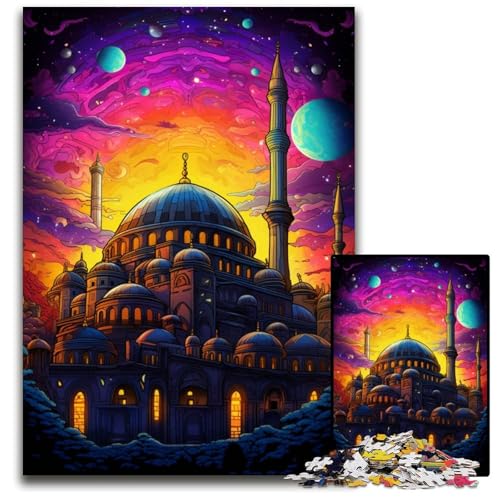 Türkiye Hagia Sophia 1000-teiliges Puzzle für Erwachsene. Puzzles für Erwachsene Weihnachten Halloween Ostern Neujahr. 1000 Teile (75x50cm) von CYSEHKRBL