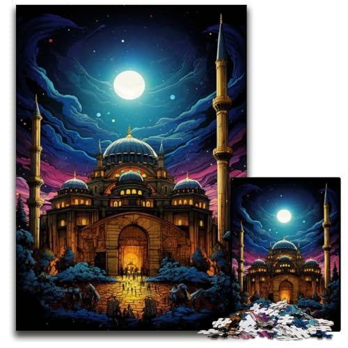 Türkiye Hagia Sophia Puzzle für Erwachsene 1000 Teile Holzpuzzle Denkspiel für Teenager 1000 Teile (75x50cm) von CYSEHKRBL