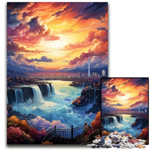 Weltberühmte Landschaft 1000-teiliges Puzzle für Erwachsene Holzpuzzle Weihnachten Halloween Ostern Neujahr 1000 Teile (75x50cm) von CYSEHKRBL