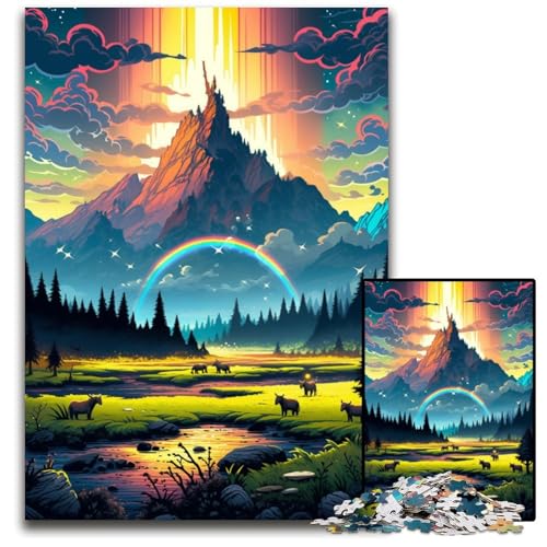 Yellowstone-Nationalpark-Puzzle 1000 Teile für Erwachsene. Puzzle für Erwachsene für Reiseliebhaber und Paare. Anspruchsvolles Spielzeug. 1000 Teile (75x50cm) von CYSEHKRBL