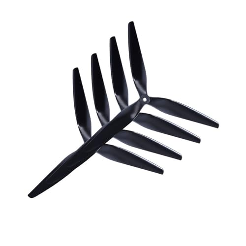 4 Stück, kompatibel mit Macroquad, 3-Blatt-/Tri-Blatt-Propeller aus schwarz-kohlenstoffverstärktem Nylon(4pcs 10X5X3 10 inch) von CYWDHFO
