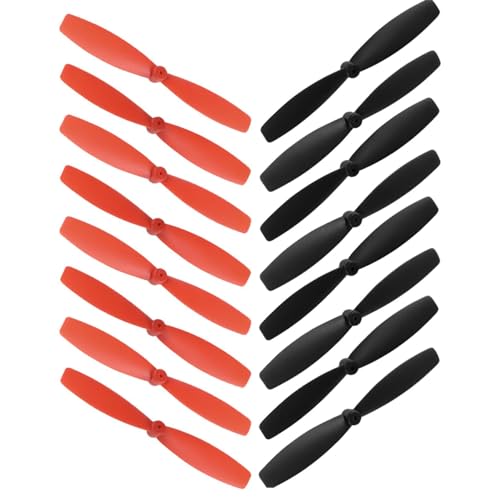 CYXZMYA 8 StüCk Propeller, Drohne Ersatzteile, Drone Blades, Rc Propeller, Propeller Ersatzklingen, Rc Flugzeug-ZubehöR FüR Airborne Cargo Drohne, Bordnacht Drohne, Hydrofoil Drohne (Schwarz, Rot) von CYXZMYA