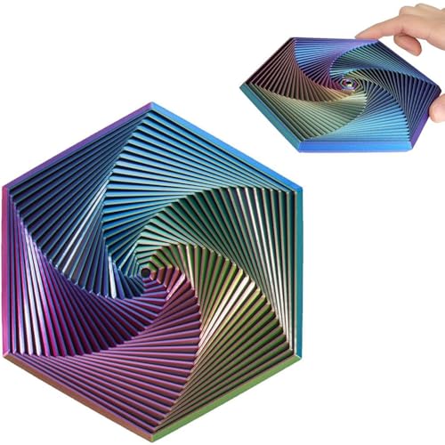 Sechseckiges Spiralspielzeug Fidget Toys,3D-Gedruckter Fraktaler Fidget Hexagon Dekompressor,Sensorisches Spielzeug Stresslinderung,Form ändern Toys,für Kids,Adults Entspannungs- und Spielspielzeug. von CYXZMYA