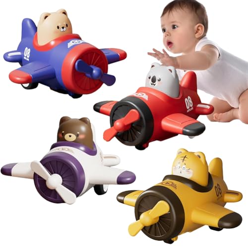 CYZJPRVN Spielzeugflugzeug zum Zurückziehen für Kleinkinder, 4 Stück Spielzeugflugzeug Set Baby, Press and Go Luftfahrzeuge für Kleinkinder ab 1 2 3 Jahren Geschenk für Jungen Mädchen CYZJPRVN Spielzeugflugzeug zum Zurückziehen für Kleinkinder, 4 Stück Spielzeugflugzeug Set Baby, Press and Go Luftfahrzeuge für Kleinkinder ab 1 2 3 Jahren Geschenk für Jungen Mädchen von CYZJPRVN