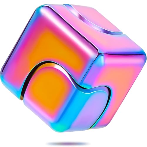 Infinity Fidget Cube, 2-in-1-Fidget-Spinner-Spielzeug aus Metall für Kinder und Erwachsene, Transformierbarer Anti-Angst-Würfel-Fidget-Block, Stressabbau Anti Angst Sensorisches von CYZJPRVN