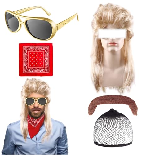 CZAYEFNH Rock Kostüm Set 60/70/80er Disco Perücke – Perfekt für Fasching, Karneval und 80er Jahre Mottopartys – Authentisches 80er Jahre Outfit für Herren Mottoparty Halloween CZAYEFNH Rock Kostüm Set 60/70/80er Disco Perücke – Perfekt für Fasching, Karneval und 80er Jahre Mottopartys – Authentisches 80er Jahre Outfit für Herren Mottoparty Halloween von CZAYEFNH