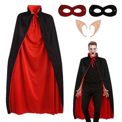 CZAYEFNH Vampire Umhang Set,Teufel Kostüm, Teufel Kostüm,Karneval Halloween Kostüm, Teufelskostüm Damen für Mottoparty Cosplay, Karneval, Halloween, CZAYEFNH Vampire Umhang Set,Teufel Kostüm, Teufel Kostüm,Karneval Halloween Kostüm, Teufelskostüm Damen für Mottoparty Cosplay, Karneval, Halloween, von CZAYEFNH