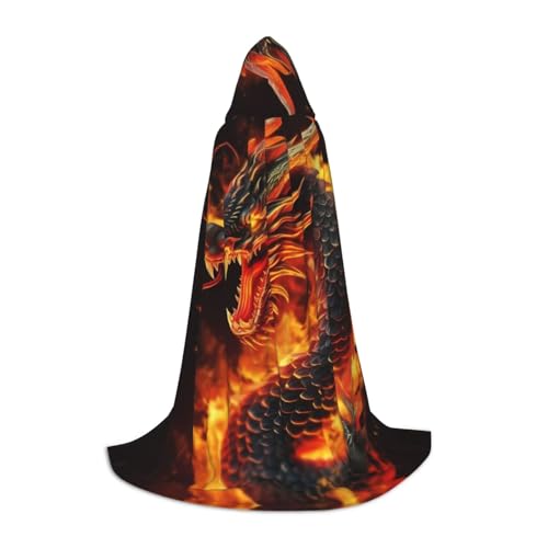 CZDBNLHF Halloween-Umhang mit chinesischem Drachen-Druck, gruseliges Kostüm, Zubehör für ein unvergessliches Halloween CZDBNLHF Halloween-Umhang mit chinesischem Drachen-Druck, gruseliges Kostüm, Zubehör für ein unvergessliches Halloween von CZDBNLHF