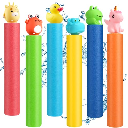CZMAO 6er Wasserspritze Wasserpistole Kinder 33CM Spritzpistole Wasserspritzpistole Schaum Spritzpistole Kinder Strandspielzeug Kinder Wasserpistolen Super Wasserblaster für Pool Strand Outdoor CZMAO 6er Wasserspritze Wasserpistole Kinder 33CM Spritzpistole Wasserspritzpistole Schaum Spritzpistole Kinder Strandspielzeug Kinder Wasserpistolen Super Wasserblaster für Pool Strand Outdoor von CZMAO