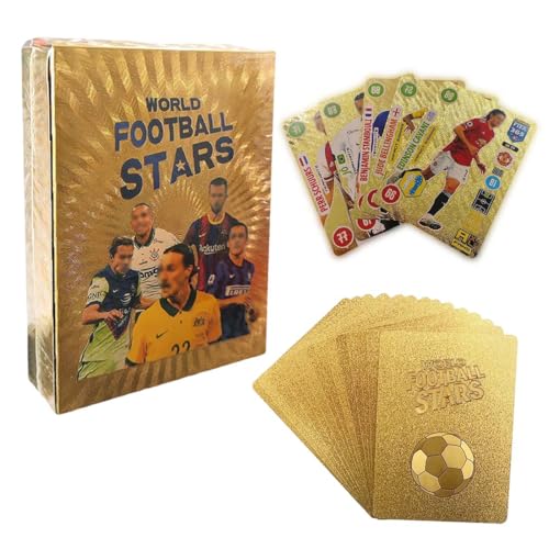 2025 Limited Edition Set - 55 Golden Foil Cards | Premier League & UEFA Football Cards | World Cup Football Star 2025 Karten | Goldene Fußballkarten in Sammlerdose für Fußball F 2025 Limited Edition Set - 55 Golden Foil Cards | Premier League & UEFA Football Cards | World Cup Football Star 2025 Karten | Goldene Fußballkarten in Sammlerdose für Fußball F von CZNBZIU