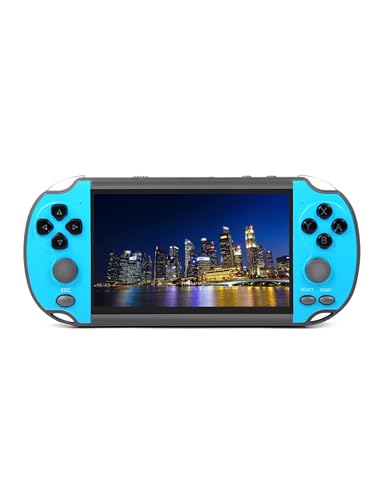CZT 4,3 Zoll Retro -Videospielkonsole Gebaut -in 3000 Spielen können Archive retten Handheld Spielkonsole Nostalgische tragbare Konsole Kind MP4 Arcade Simulator Geschenk an Menschen(Blau) von CZT