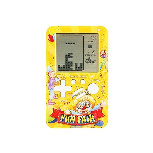 CZT Neue MINI Ziegel Spiel Videospielkonsole Handheld Konsole Kinder Puzzle Konsole 23*99 Retro Vintage Spiele Indoor Spielzeug Unterhaltungselektronik im Freien Spielzeug Geschenke (Yellow) von CZT