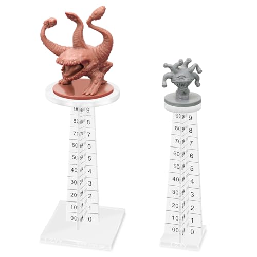 D&D Flying Miniatures Combat Riser (Set von 2) Acryl Laser Cut Flight Stand Terrain von 0 bis 1000 Fuß Perfekt für Dungeons und Dragons, Warhammer und andere Tisch-RPG von CZYY