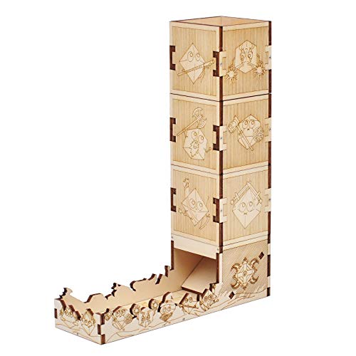 DND Modularer Würfelturm, Holz, lasergeätzt, 12 niedliche Klassen, Würfelroller, perfekt für Brettspiel und Tisch-RPG (modular) DND Modularer Würfelturm, Holz, lasergeätzt, 12 niedliche Klassen, Würfelroller, perfekt für Brettspiel und Tisch-RPG (modular) von CZYY