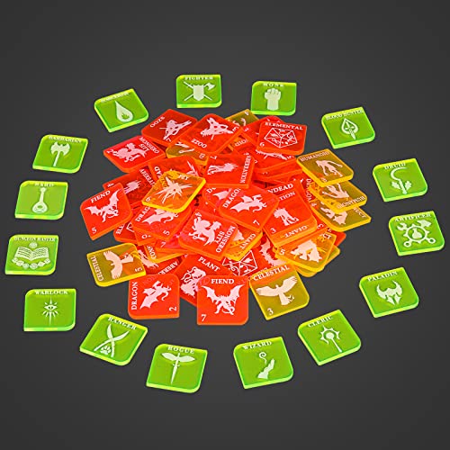 CZYY D&D Tabletop Game Tokens Fantasy RPG Hero and Monster Token Set of 112 Pieces Perfect for Dungeons & Dragons and Pathfinder (Acryl) von CZYY