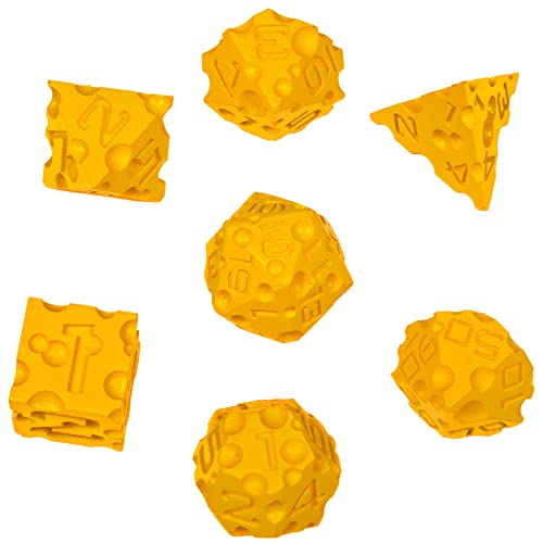 DND Käsewürfel, 3D-Druck, polyedrisches Würfel-Set, ideal für Dungeons and Dragons, Pathfinder, Tisch-RPG, MTG-Spiele, 7-teilig von CZYY
