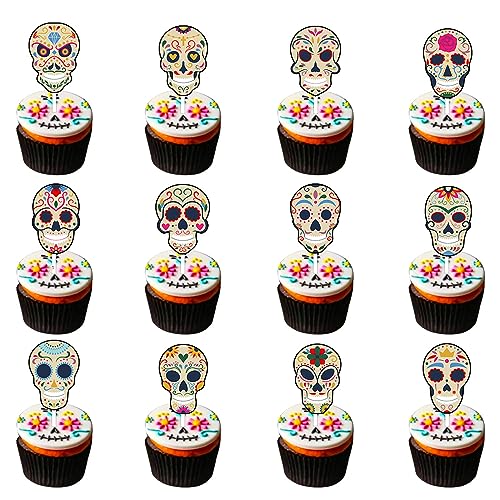 36 Stück Halloween Cupcake Toppers Tag der Toten Cupcake Topper Pick für Halloween Party Dekoration Supplies 36 Stück Halloween Cupcake Toppers Tag der Toten Cupcake Topper Pick für Halloween Party Dekoration Supplies von CZolden