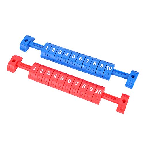 2pcs/Set Table Football Score-Indikatoren, 1-10 Nummernbewertungszähler, Safe & Ergonomic (Rotblau) von CaCaCook