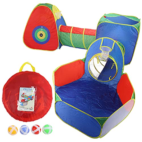 5 in 1 Pop -up -Spielzelt mit Tunnel und Ballgrube, Spielen Zelt Set, Faltbare Kriechende Tunnelkinder Indoor Outdoor Playhouse Geschenke für und Mädchen 5 in 1 Pop -up -Spielzelt mit Tunnel und Ballgrube, Spielen Zelt Set, Faltbare Kriechende Tunnelkinder Indoor Outdoor Playhouse Geschenke für und Mädchen von CaCaCook
