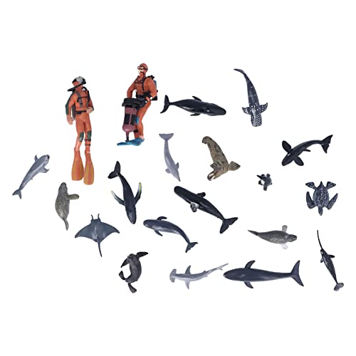 CaCaCook 20pcs Marine Animalfiguren Modell Realistisch Verteilt 2 Verschiedene Meereslebensfiguren Spielzeug für Mädchen CaCaCook 20pcs Marine Animalfiguren Modell Realistisch Verteilt 2 Verschiedene Meereslebensfiguren Spielzeug für Mädchen von CaCaCook