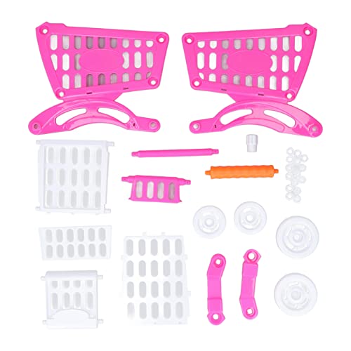 CaCaCook Bildungskinder Im Einkaufswagen Spielen Set mit Simulation Lebensmittelspielzeug für Lernentwicklung (Rosa Farbe) von CaCaCook