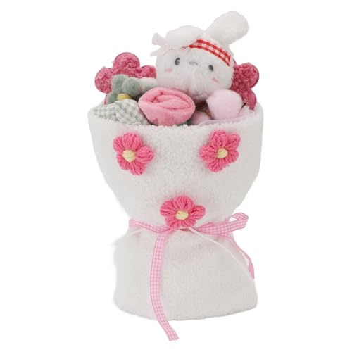 CaCaCook Bunny Plush Toy Bouquet, Weiche Figur Stoffed Puppengeburtstagsfreundin, Mutter, Tochter, Schöne Wohnkultur mit Exquisiter Verpackung, Spaß und Einzigartiges Design (Weiß) von CaCaCook