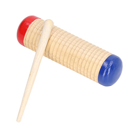 CaCaCook Holz Guiro mit Schläger, Guiro Percussion Instrument, Red Blue Music Toy, Schulpercussion -Instrument für Kleinkinder CaCaCook Holz Guiro mit Schläger, Guiro Percussion Instrument, Red Blue Music Toy, Schulpercussion -Instrument für Kleinkinder von CaCaCook