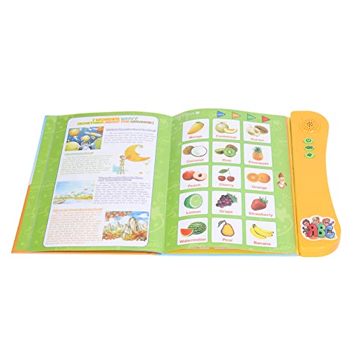CaCaCook Interaktives Bildungsbuch für das ABC -Soundbuch für Elektronisches Lernmaterial Im Alter von 3+ Verbessert die Englischen Fähigkeiten Beim Fingerpressebetrieb (Orange) von CaCaCook