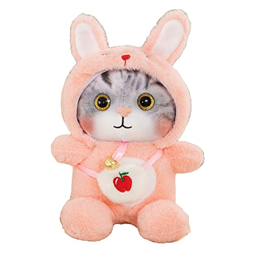 CaCaCook Katzenplüschspielzeug, Schöne Glocke Weiche Bunte Fuzzy Gefüllt, Katzenplüschspielzeug für Geburtstag (Rosa) von CaCaCook