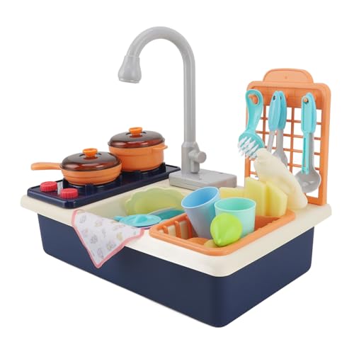 CaCaCook Kids Kitchen Toy Set Basin Pot Shovel Umlaufwasserauslass Elektrisches Geschirrspülen Utensil Playset CaCaCook Kids Kitchen Toy Set Basin Pot Shovel Umlaufwasserauslass Elektrisches Geschirrspülen Utensil Playset von CaCaCook