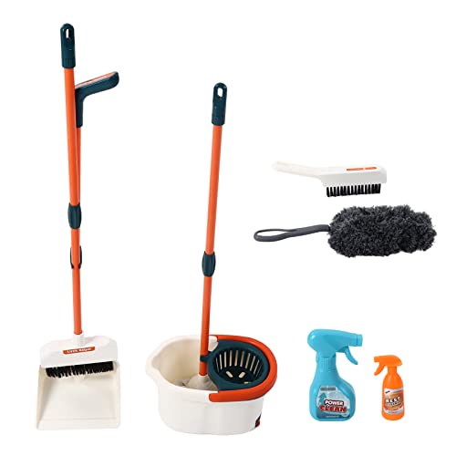 CaCaCook Kinderreinigungsset für Kleinkinder Tun Sich vor, Spielbesen Set, Abnehmbare Besen Mop Duster Dustpan Pinselspielzeug zu Hause zu Hausreinigungsprodukten für Kleinkinder CaCaCook Kinderreinigungsset für Kleinkinder Tun Sich vor, Spielbesen Set, Abnehmbare Besen Mop Duster Dustpan Pinselspielzeug zu Hause zu Hausreinigungsprodukten für Kleinkinder von CaCaCook