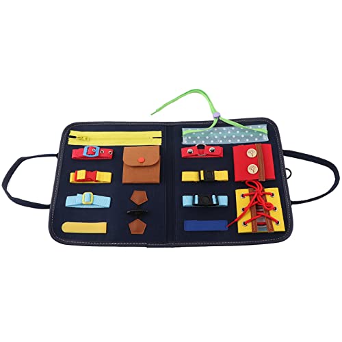 Kleinkind -Kleiderbrett Bildung Babyaktivitätsboard Spielzeug, Feines Motorrad für das Lernen von Dressingfähigkeiten mit Griffen auf Beiden Seiten, Herstellung von Stoffmaterial von CaCaCook
