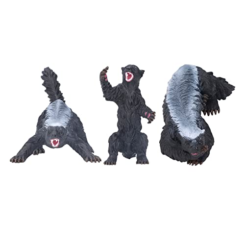 CaCaCook Lifelartige Wildtierfigur, Plastik Angreift Stehende Stehunterstützung Ratel -Figur Spielzeug für von CaCaCook
