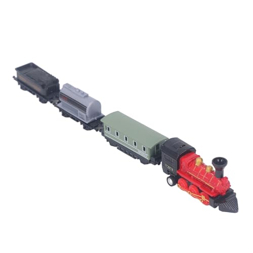 CaCaCook Model Toy Dampf -Modell Spielzeug Vintage -Legierung Ziehen Sie die Fähigkeit Zum Bildungsmodell Zug für zurück. (Rot) von CaCaCook