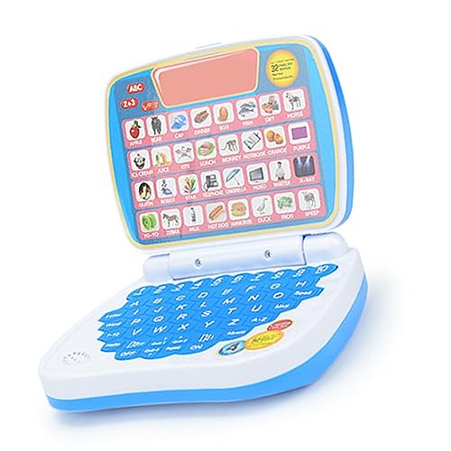 CaCaCook Multifunktional Intelligentes Vorschullern -Laptop -Spielzeug mit Simulationsbrief, Anzahl, Formkenntnissen Bildungsgeburtstagsgeschenk für (Blau) von CaCaCook