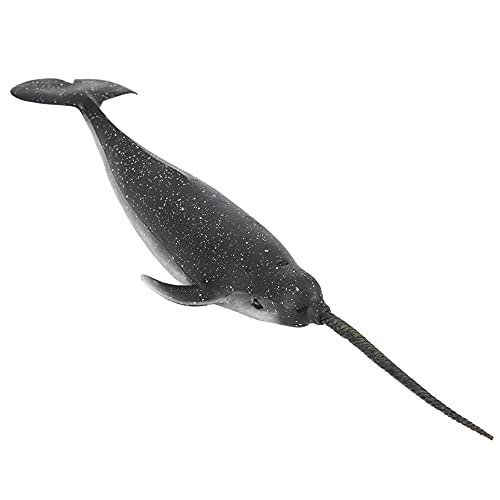 CaCaCook Narwal Figur -Spielzeug, Miniaturtierfigur, Walfigur, Bildspielzeug für Ozeantiermodell, Narwhal Figur für Bildungsspielzeuge von CaCaCook