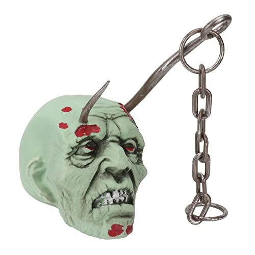 CaCaCook Scary Halloween Hanging Head mit Lebensechten Details Starke Metallkette für Cosplay -Kostümparty -Halloween Dekorationsrequisiten CaCaCook Scary Halloween Hanging Head mit Lebensechten Details Starke Metallkette für Cosplay -Kostümparty -Halloween Dekorationsrequisiten von CaCaCook