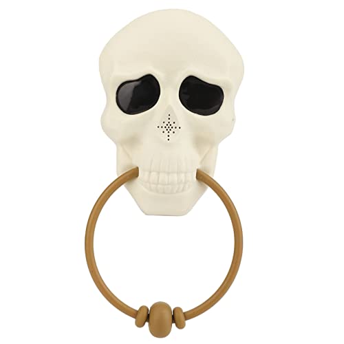 CaCaCook Scary Türklingel Halloween -Schädel mit Licht und Klang, Langlebiger PVC -Schädel Türklingel für die Halloween Party Dekoration, Hergestellt aus Premium PVC Material von CaCaCook