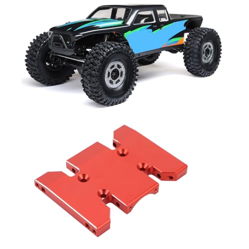 CaCaCook Skid -Platte, Professionelle Aluminiumlegierung Hochfestes Getriebe für SCX10 Pro RC -Autozubehör (Rot) von CaCaCook